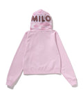 A BATHING APE Ladies' MILO SHARK CROPPED FULL ZIP DOUBLE HOODIE