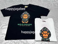 A BATHING APE Ladies' ABC CAMO MILO SHARK FZH TEE