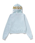 A BATHING APE Ladies' MILO SHARK CROPPED FULL ZIP DOUBLE HOODIE