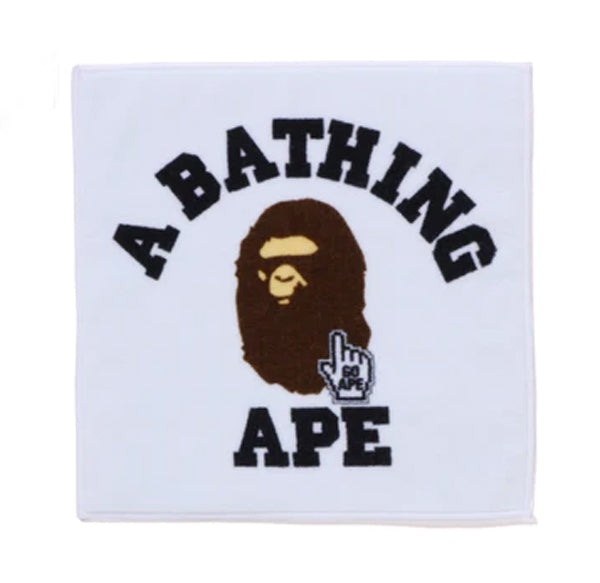 A BATHING APE ONLINE EXCLUSIVE GO APE POINTER COLLEGE HAND TOWEL