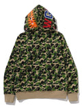 A BATHING APE ABC CAMO REVERSIBLE SHARK FULL ZIP HOODIE