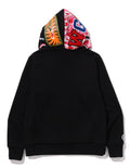 A BATHING APE ABC CAMO REVERSIBLE SHARK FULL ZIP HOODIE