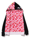 A BATHING APE ABC CAMO REVERSIBLE SHARK FULL ZIP HOODIE