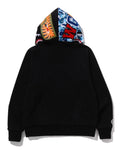 A BATHING APE ABC CAMO REVERSIBLE SHARK FULL ZIP HOODIE