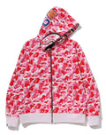 A BATHING APE ABC CAMO REVERSIBLE SHARK FULL ZIP HOODIE