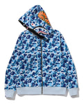 A BATHING APE ABC CAMO REVERSIBLE SHARK FULL ZIP HOODIE