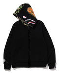 A BATHING APE ABC CAMO REVERSIBLE SHARK FULL ZIP HOODIE