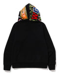 A BATHING APE ABC CAMO REVERSIBLE SHARK FULL ZIP HOODIE