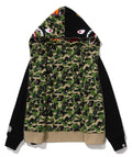 A BATHING APE ABC CAMO REVERSIBLE SHARK FULL ZIP HOODIE