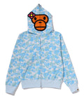 A BATHING APE Ladies' BABY LISA ABC CAMO FULL ZIP HOODIE