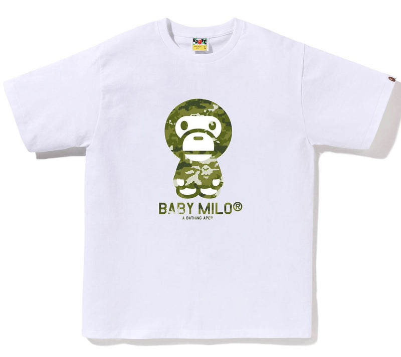 A BATHING APE MULTI PIXEL CAMO BABY MILO TEE