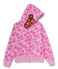 A BATHING APE Ladies' BABY LISA ABC CAMO FULL ZIP HOODIE
