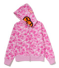 A BATHING APE Ladies' BABY LISA ABC CAMO FULL ZIP HOODIE