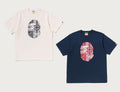 A BATHING APE PAISLEY PATTERN APE HEAD TEE