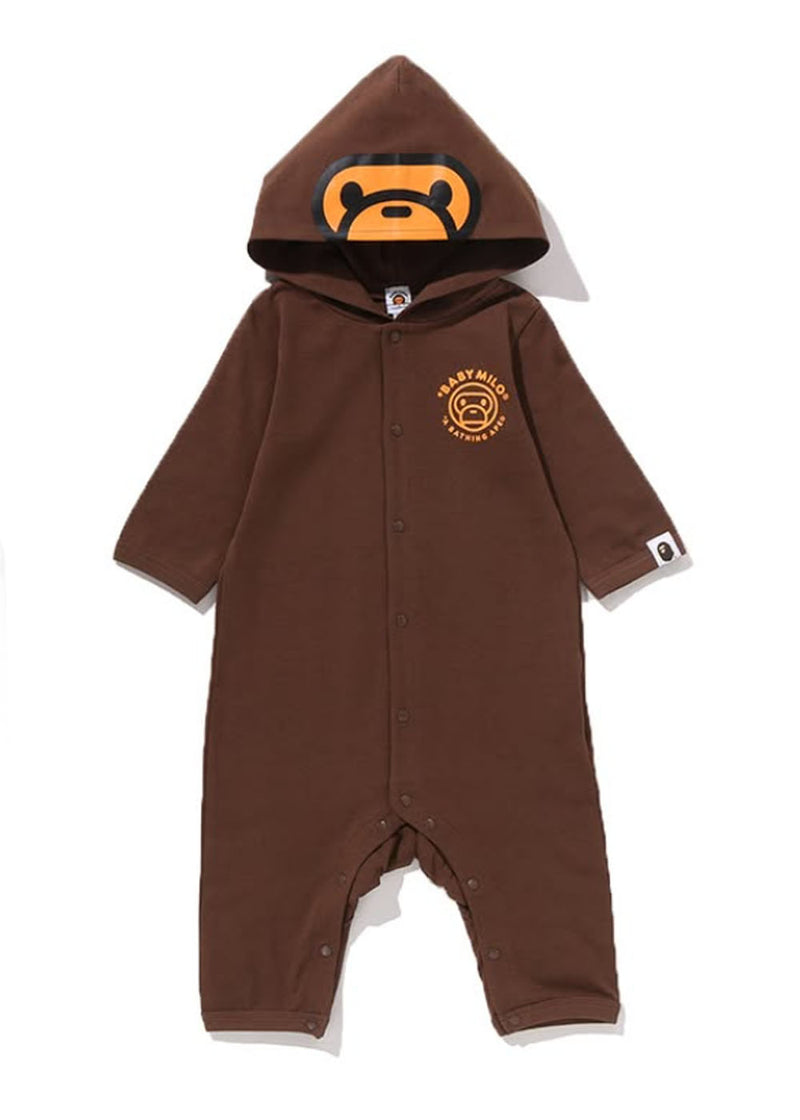 A BATHING APE BAPE KIDS BABY MILO HOODIE ROMPERS - happyjagabee store