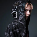 A BATHING APE BAPE x MMJ 15TH MM BAPE SKULL CAMO RELAXED FIT FULL ZIP HOODIE