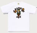 A BATHING APE TIGER CAMO COLLEGE MILO TEE