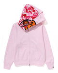 A BATHING APE Ladies' MILO SHARK FULL ZIP DOUBLE HOODIE