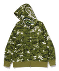 A BATHING APE MULTI PIXEL CAMO SHARK REGULAR FIT FULL ZIP HOODIE