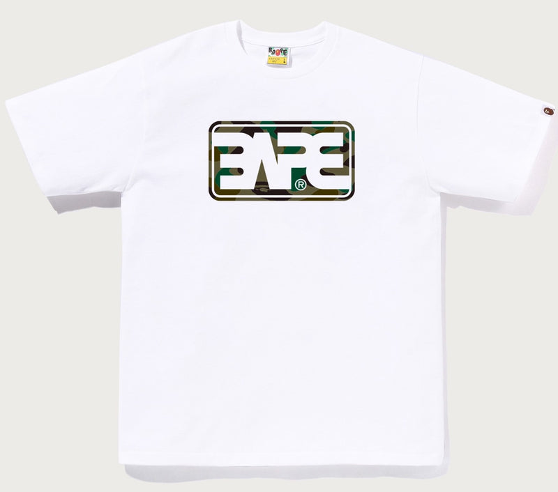 A BATHING APE 1ST CAMO BAPE ROUND BOX LOGO TEE
