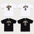 A BATHING APE TIGER CAMO COLLEGE MILO TEE
