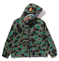 A BATHING APE BAPE BY KAZUKI KURAISHI CAMO SHARK PACKABLE SNOWBOARD JACKET