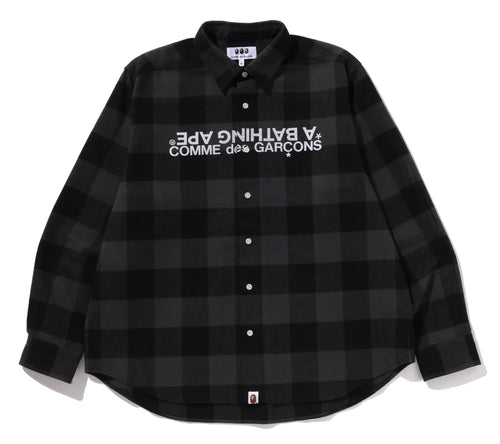 A BATHING APE COMME des GARÇONS CDG OSAKA Limited BLOCK CHECK SHIRT