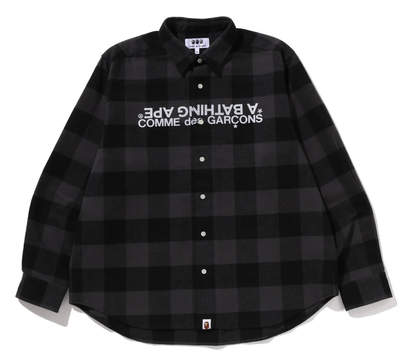 A BATHING APE COMME des GARÇONS CDG OSAKA Limited BLOCK CHECK SHIRT