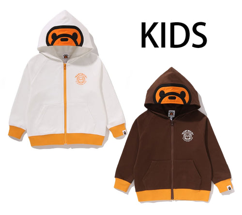 A BATHING APE BAPE KIDS BABY MILO ZIP HOODIE - happyjagabee store