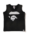 A BATHING APE BAPE KIDS APE FACE WASHED FLEECE TANK TOP - happyjagabee store