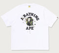A BATHING APE ABC CAMO SPLASH COLLEGE RELAXED FIT TEE
