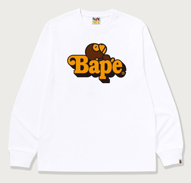 A BATHING APE MILO ON BAPE L/S TEE
