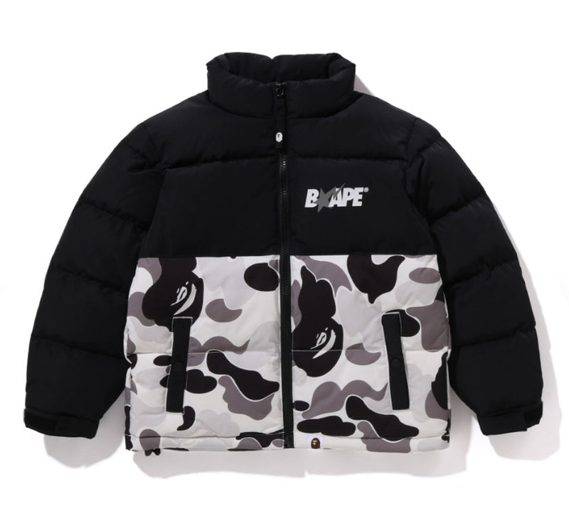 A BATHING APE BAPE KIDS ABC CAMO DOWN JACKET