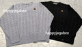 A BATHING APE ONE POINT CABLE KNIT CREWNECK SWEAT SHIRT