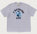 A BATHING APE ABC CAMO SPLASH COLLEGE RELAXED FIT TEE