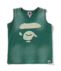 A BATHING APE BAPE KIDS APE FACE WASHED FLEECE TANK TOP - happyjagabee store