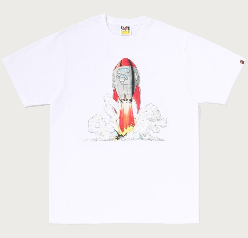 A BATHING APE APE HEAD ROCKET TEE