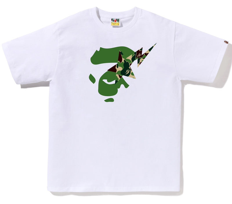 A BATHING APE ABC CAMO APE FACE STA TEE