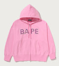 A BATHING APE Ladies' BAPE LOGO CRYSTAL STONES OVERSIZED ZIP HOODIE