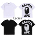 A BATHING APE Ladies' BIG COLLERGE TEE ( RELAXED FIT )