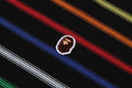 A BATHING APE GRADIENT RAINBOW STRIPE ONE POINT TEE