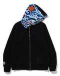 A BATHING APE ABC CAMO REVERSIBLE SHARK FULL ZIP HOODIE