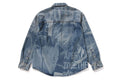 A BATHING APE OVERRALL LASERED DENIM L/S SHIRT