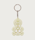A BATHING APE BAPE KIDS BABY MILO SKULL GLOW IN THE DARK KEYCHAIN