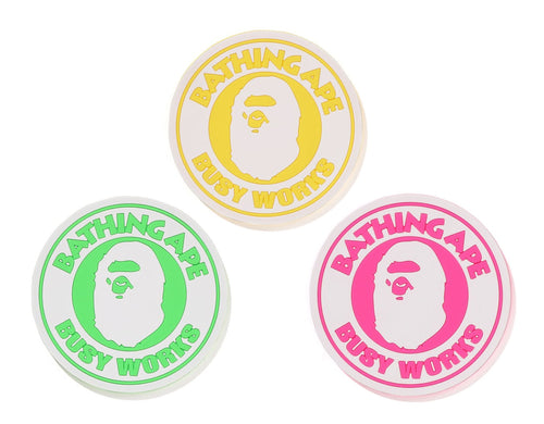 A BATHING APE BUSY WORKS NEON COLOR RUBBER COASTER