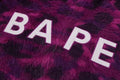 A BATHING APE Ladies' COLOR CAMO BAPE LOGO FUR CROPPED ZIP HOODIE
