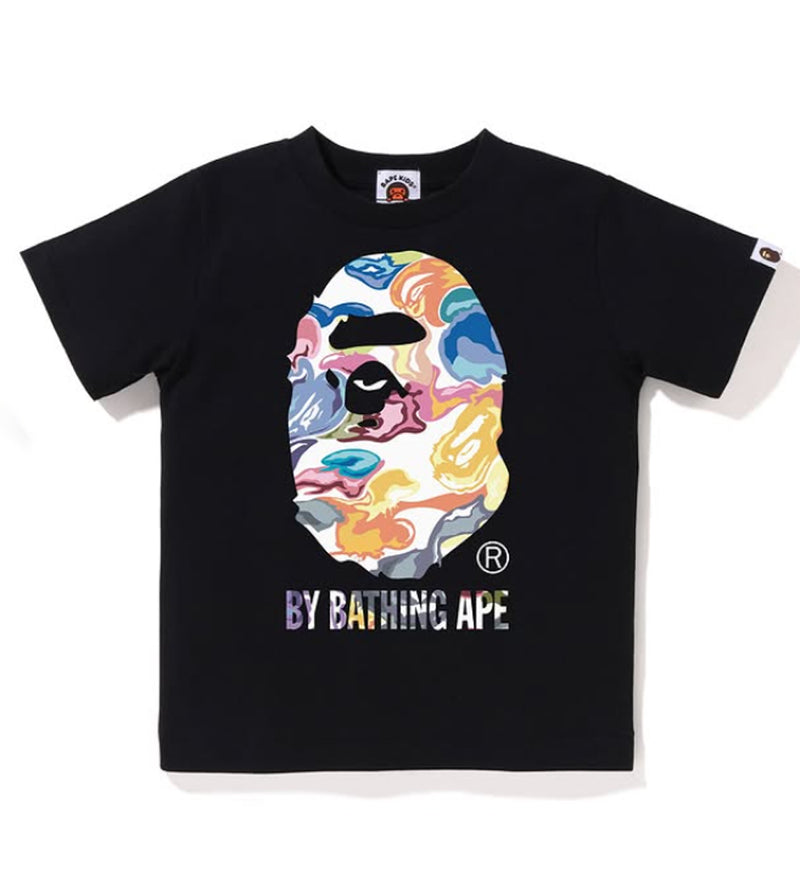 A BATHING APE BAPE KIDS ART CAMO BY BATHING APE TEE