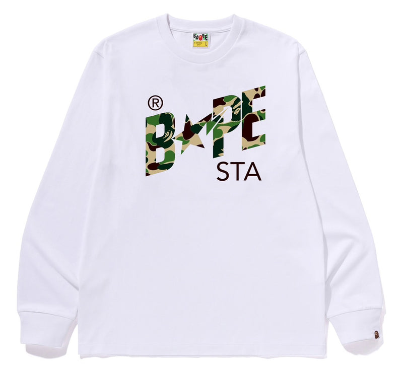 A BATHING APE ABC CAMO BAPE STA L/S TEE