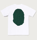 A BATHING APE Ladies' CROC PATTERN BIG APE HEAD TEE