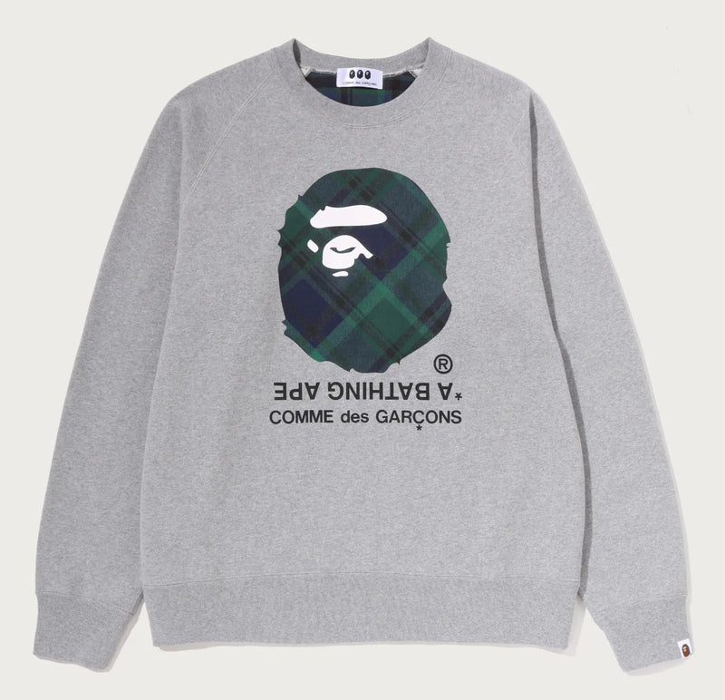 A BATHING APE BAPE x COMME des GARCONS CDG OSAKA Limited BAPE CREWNECK SWEAT SHIRT